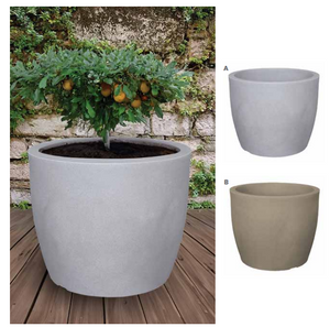 Traditional Round Pot, Burnt Cement 20