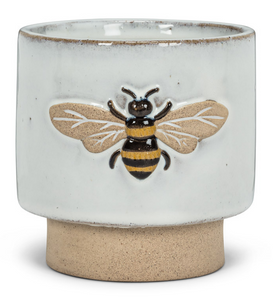 Glazed Bee Pot 4"