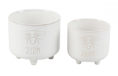 Bee Kind Footed Pot 6