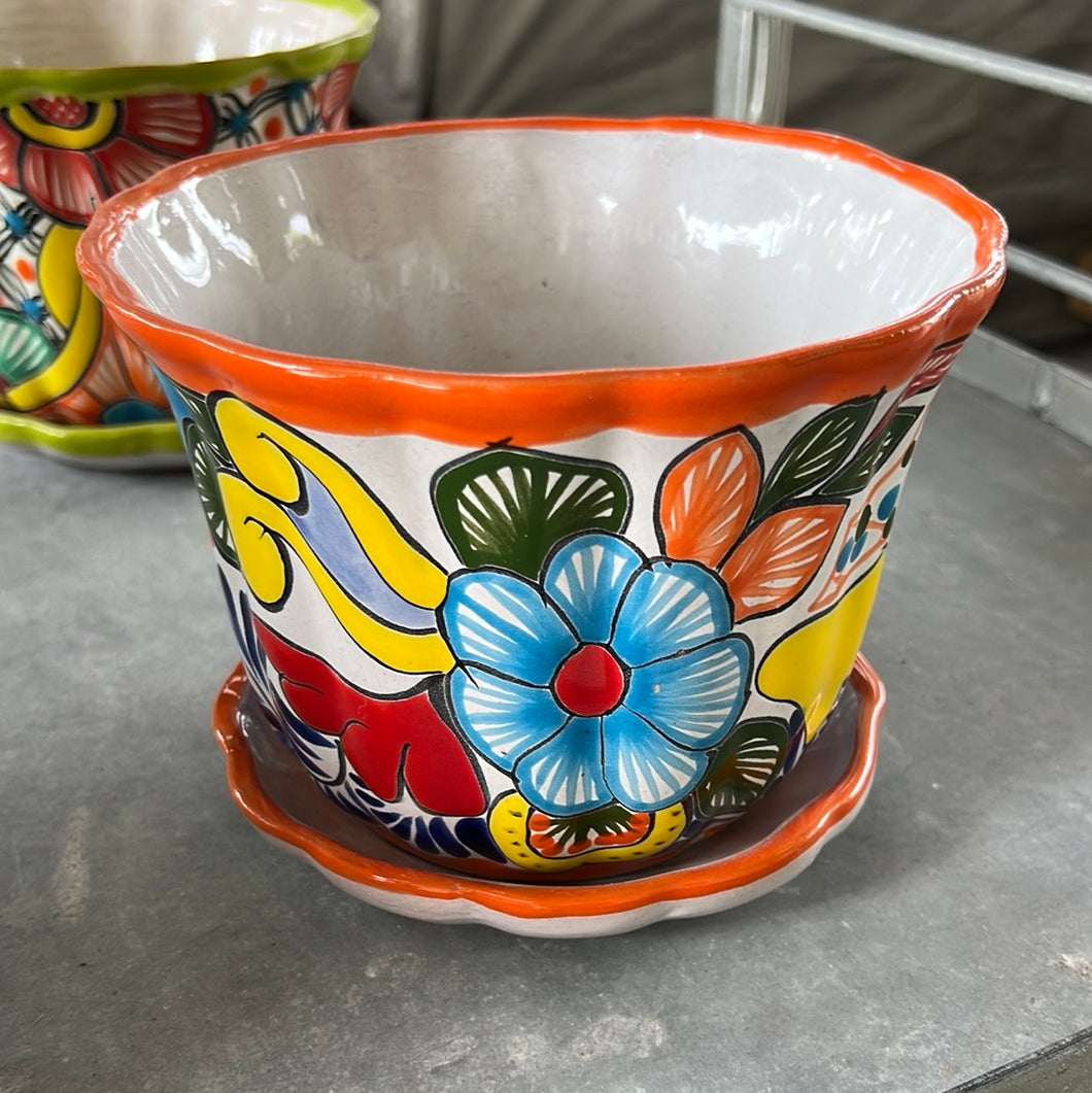 TC Violet Pot w/ Saucer 8